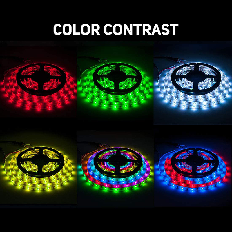 SK6812 (WS2812B ECO) DC5V RGB 150LEDs 16.4Ft Digital Intelligent Individually Addressable LED Strip Lights SK6812 (WS2812B ECO) DC5V RGB 150LEDs 16.4Ft Digital Intelligent Individually Addressable LED Strip Lights